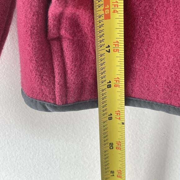 Vg 100% Wool Zip Up Jacket Women’s Small Maroon Red 100% Wool Full Zip Outdoor - Picture 7 of 8